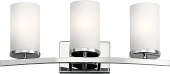Kichler 45497ch Crosby Modern Chrome 3 Light Bathroom Vanity Light Fixture Kic 45497ch