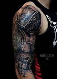 By combining a roman numeral tattoo with the arrow symbol you can cross off two major body art trends in one fell swoop. Roman Gladiator