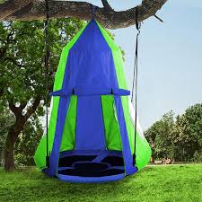 Set up your ultimate hanging out spot with treepod hanging tree houses, a perfect hammock and cabana mashup. Amazon Com Hanging Tree Swing Tent Waterproof Backyard Hammock Chair Max Capacity 600lbs Detachable Play Tent Swing Play House Castle Nest Pod Indoor Outdoor Bedroom Ceiling Hanging Tent Camping Tree House Toys