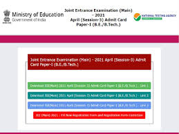 Jee main 2021 admit card for session 4 will be released on the official website tentatively during the 3 rd week of august 2021. Jee Main Admit Card Jee Main Exam Admit Card Released Here Is The Download Link Presswire18