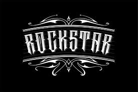 Black And White Rockstar Logo Rockstar Print Ads Rockstar Types Of Lettering