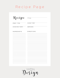 Blank Recipe Book Blank Recipe Cards Blank Recipe Binder Recipe Binder Recipe Card A4 Recipe A Recipe Cards Recipe Binder Recipe Book