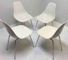 Antique Vintage Mid Century Modern Fiberglass Burke Shell Chairs Set 4 Eames Era Vintage Mid Century Modern Furniture Shell Chair Chair Set
