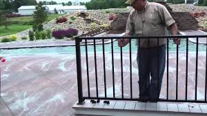 The posts and balusters of your metal deck railing will include a flange that attaches to the floor, or a separate base that mounts to the floor. Westbury Aluminum Railing Installation Overview Youtube