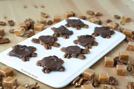 You could also skip the melted chocoalte and sprinkle them with sea salt. Pecan Turtles Num S The Word