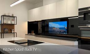kitchen splash back tv link mirror tv