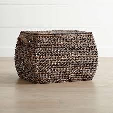 Woven wicker baskets with lids. Baskets With Lids Crate And Barrel
