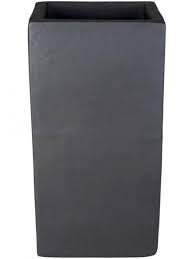This planter doesn't come with a. Ceramic Anthracite Square Tall Large Planter Pot L36 W36 H68 Cm 88 Ltrs Cap From 176 99 Getpotted Com