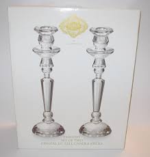 I prefer crystal candle holders because they look so great and also diffuse the light of the candle, making the room magic. Crystal Candle Holders By Shannon For Godinger 10 Inch Etsy Crystal Candle Holder Candle Holders Crystal Candles