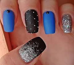 Black And Blue Nail Designs 60 Pretty Matte Nail Designs Matte Nails Design Claw Nails Designs Fancy Nails