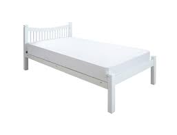 * single wooden bed frame * high quality pine wood with nc paint construction * simple assembly required material pine wood. Jordan White Low End Wooden Bed Frame Bedworld
