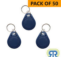 RapidRadio RRHFKF01 13.56 MHz ISO 14443: MIFARE FM1108 HF RFID KeyFob  Proximity Token Tag Keypad ID Card for Door Entry Access Control System &  ...