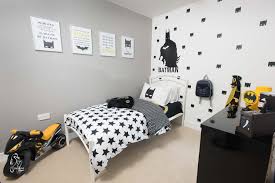 Batman Themed Bedroom In Palstone Meadow South Brent The Weston Show Home Black Yellow And Grey Int Batman Themed Bedroom Boy Bedroom Design Bedroom Themes
