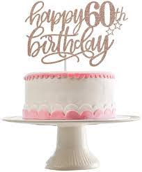 Although age really is just a number, a 60th birthday is more than worth celebrating. Buy Happy 60th Birthday Cake Topper Rose Gold Glitter 60th Birthday Cake Topper 60th Birthday Decorations For Women Double Sided Glitter Online In Turkey B085vk8rqw