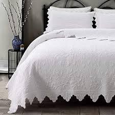 Farmhouse bedding stone cottage comforter set, queen, camden blue $ 139.99. Brandream White Quilts Set Queen King Size Coverlet Set Farmhouse Bedding Ebay