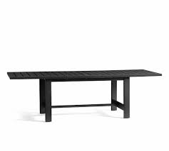 Malibu metal extending rectangular dining table. Malibu 76 Metal Extending Rectangular Dining Table Black Pottery Barn