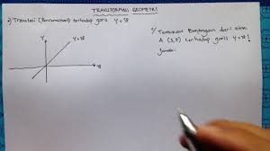 Pencerminan layar dapat menguras baterai perangkat dengan cepat. Transformasi Geometri 3 Refleksi Pencerminan Terhadap Garis Y X Youtube