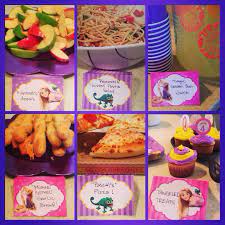 Tangled party food labels rapunzel girls by krownkreations. This Was My Niece S Birthday Party Food We Did For Addie S 4th Tangled Birthda Princess Party Food Disney Princess Birthday Party Princess Birthday Party Food