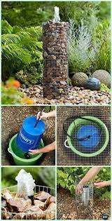 Diy Cage Wire Rock Fountain Instruction Diy Fountain Landscaping Ideas Projects Diy Garden Fountains Garden Fountains Backyard Landscaping Designs
