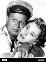 Hölle und Hochwasser, Richard Widmark, Bella Darvi, 1954. TM und Copyright  (c) 20th Century Fox Film Corp. Alle Rechte vorbehalten Stockfotografie