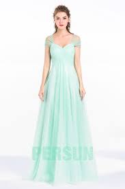 Look romantique unique pour chaque demoiselle d'honneur. Robe Demoiselles D Honneur Menthe Bustier Coeur En Tulle A Mancheron Robespourmariage Fr