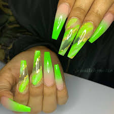 Almond nails are a fierce alternative to the traditional square or rounded tips. Best Lime Green Ombre Nails Ideas Cute Manicure