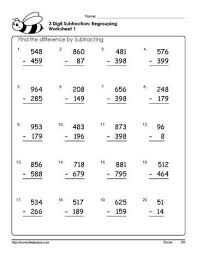 3 Digit Subtraction Worksheets 1 Worksheets Addition And Subtraction Worksheets Subtraction Worksheets Subtraction Homework