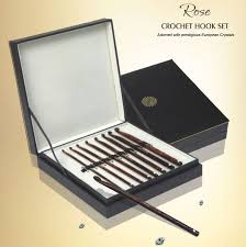 Start your next creative crochet project with a crochet hook set from hobbii. Knit Pro Symfonie Rose Crochet Hook Deluxe Set Crystals