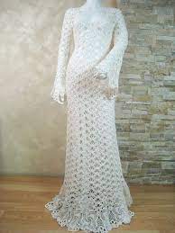 Exclusive Ivory Crochet Wedding Dress Handmade Crochet Bride Dress Lace Bridal Dress The Finished Product In A Single Original Crochet Wedding Dresses Crochet Wedding Crochet Dress
