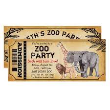 Any Age Zoo Jungle Party Birthday Invitation Zazzle Com In 2020 Zoo Birthday Party Zoo Theme Birthday Safari Birthday Party