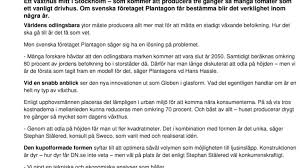 Dn dagens nyheter svenska stockholm wikipedia dagstidningar skrapan 2007 huset till entren hochhaus holger ellgaard expressen och. Plantagon In Dagens Nyheter Plantagon International Ab