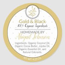 Black Gold Leaf Homemade Scrubs Body Butter Classic Round Sticker Zazzle Com Body Butter Labels Body Butter Homemade Scrub