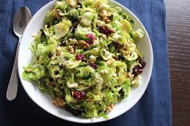 Shredded Brussels Sprout Salad With Walnuts Cranberries And Blue Barefoot Contessa Brussel Sprout Salad Shredded Brussel Sprout Salad Shredded Brussel Sprouts