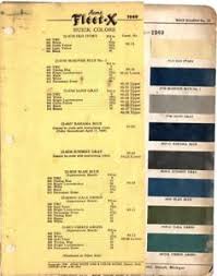 Details About 1949 Buick Color Chip Paint Sample Chart Brochure