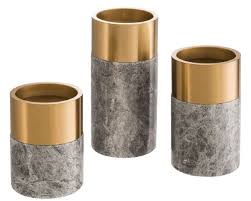 Make sure you use holders specifically rated for votives, like our 3 oz. Casa Padrino Luxury Candle Holder Set Gray Brass 3 Round Marble Candle Holders Luxury Quality Decorative Accessories