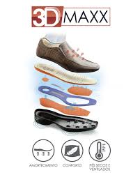 Sapato Casual 3d Soft Space Em Couro Preto Tecnologias 3d Maxx Calcados Jota Pe