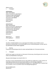 Voorbeeld Offerte Dienstverlening