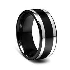 Mens Black And Silver Wedding Bands Wedding And Bridal Inspiration Black Wedding Rings Black Gold Wedding Rings Cool Wedding Rings