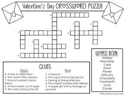 It includes a crossword puzzle and 12 task card clues. Valentine S Day Crossword Puzzle By Elementary Adventures Tpt