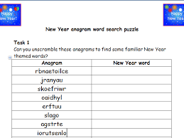 Puzzles can also help children with pattern recognition, memory, and both gross and fine motor skills. New Year Anagram And Word Search Puzzle Teaching Resources