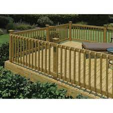 Find pressure treated deck railing at lowe's today. Pressure Treated 6 Ft Handrail 132380 The Home Depot Deck Railing Design Deck Railing Diy Deck Designs Backyard