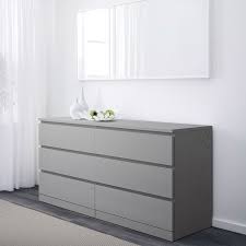 Attach top divider to screws with cam locks. Malm 6 Drawer Dresser Gray Stained Ikea Canada Ikea Dresser Drawers 6 Drawer Dresser Ikea Malm