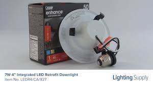 Operates with existing t8 electronic instant start ballast Feit Electric 7w 4 Integrated Led Retrofit Downlight Ledr4 Ca 927 Youtube
