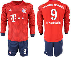 Shop the latest bayern munich jerseys from the official bayern munich online shop! 2018 19 Bayern Munich 9 Lewandowski Home Long Sleeve Soccer Jersey