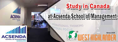 Study In Canada At Acsenda School Of Management Study Education Agent Management