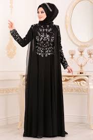 Tesetturlu Abiye Elbise Pul Payetli Siyah Tesettur Abiye Elbise 85250s Tesetturisland Com 2020 Moda Stilleri Islami Moda Ve Payet