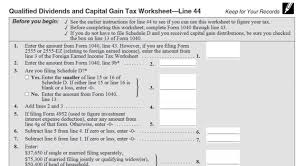 How Your Tax Is Calculated Understanding The Qualified Dividends And Capital Gains Worksheet Marotta On Money