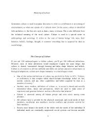 Assignment On Culture