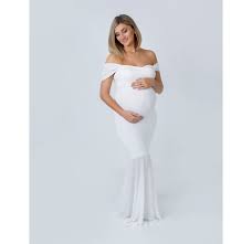 Baby Shower Dress Maternity Dress For Photo Shoot White Etsy
