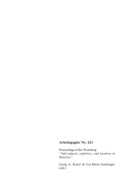 În afară de copii şi de magazinul de haine nu prea are alte activităţi. Arbeitspapier Nr 123 Fachbereich Sprachwissenschaft